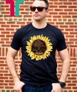 Skull leopard sunflower Funny T-Shirt