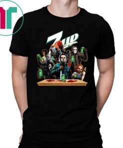 Horror Characters Funny Halloween Gift Drinking 7UP T-Shirt