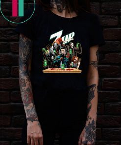 Horror Characters Funny Halloween Gift Drinking 7UP T-Shirt