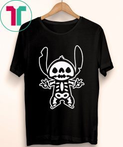 Buy Stitch Skeleton Halloween T-Shirt