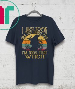 Vintage I Just Took A Dna Test Turns Out I'm 100% Percent That Witch T-Shirt