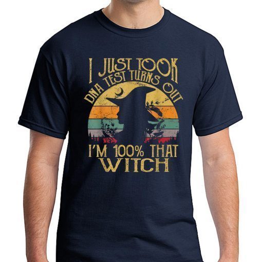 Vintage I Just Took A Dna Test Turns Out I'm 100% Percent That Witch T-Shirt