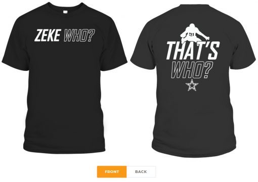 Zeke Who Dallas Cowboys official T-Shirt