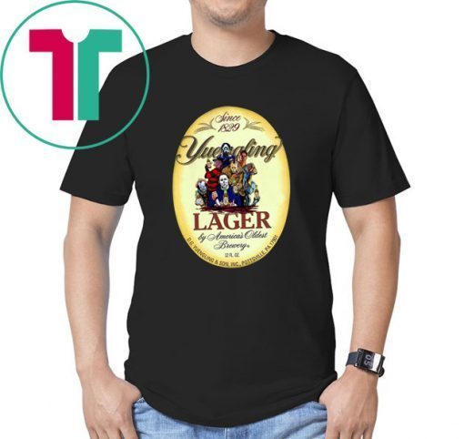 horror movie characters yuengling lager by america's oldest brewery halloween shirt
