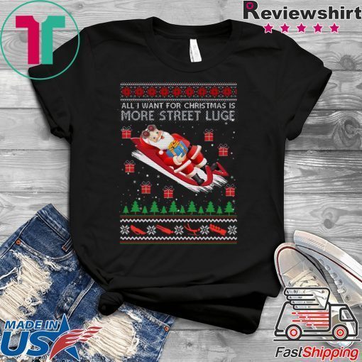 All I Want For Christmas Is More Street Luge Ugly Christmas T-Shirt