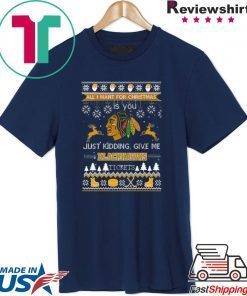 All I Want For Christmas Is You Chicago Blackhawks Ice Hockey Ugly Christmas T-Shirt