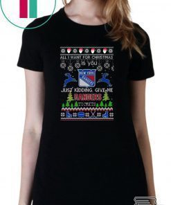 All I Want For Christmas Is You New York Rangers Ice Hockey Ugly Christmas T-Shirt