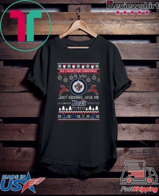 All I Want For Christmas Is You Winnipeg Jets Ice Hockey Ugly Christmas T-Shirt