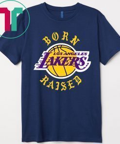 BORN-X-RAISED LOS ANGELES LAKERS BLACK T-SHIRT