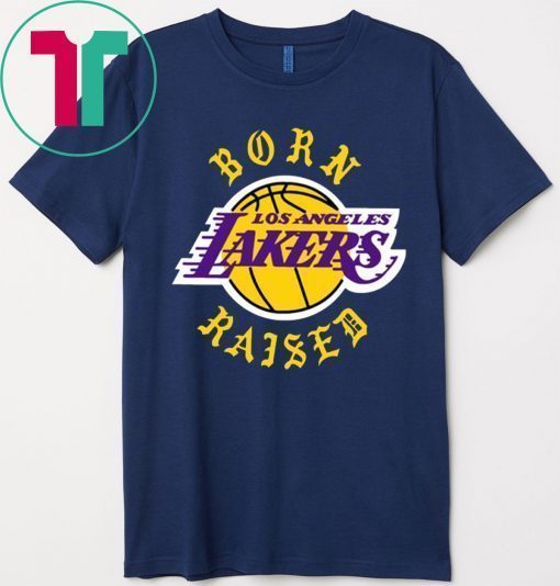 BORN-X-RAISED LOS ANGELES LAKERS BLACK T-SHIRT