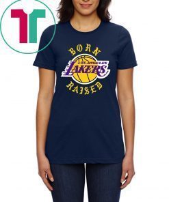 BORN-X-RAISED LOS ANGELES LAKERS BLACK T-SHIRT