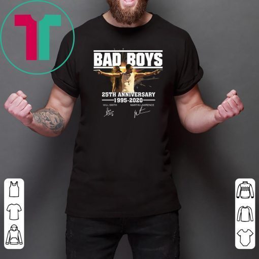 Bad boys 25th anniversary 1995-2020 signatures shirt