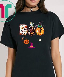 Boo Halloween Costume Unicorn Dabbing, Pumkin & Witch Hat T-Shirt