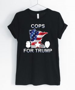 Cops For Donald Trump USA Flag Gift T-Shirt