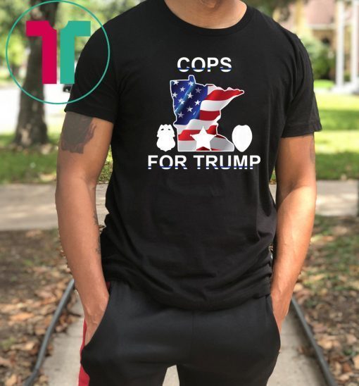 Cops For Trump Minneapolis Police Union USA Flag Tee Shirt