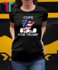 Cops For Trump Minneapolis Police Union USA Flag Tee Shirt