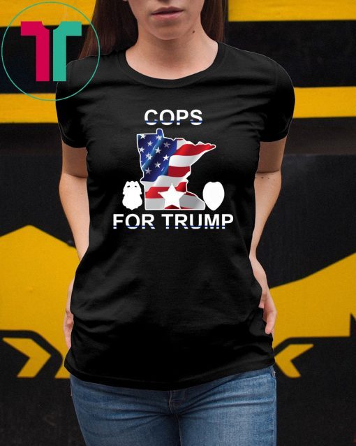 Cops For Trump Minneapolis Police Union USA Flag Tee Shirt