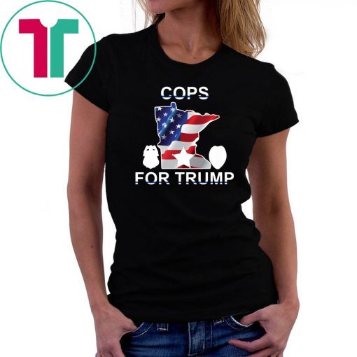 Cops For Trump USA Flag Tee Shirt