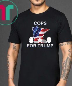 Cops For Trump USA Flag Tee Shirt