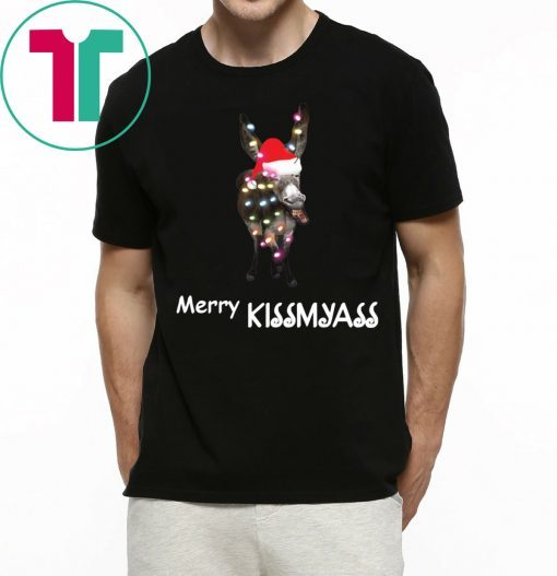 Donkey Merry Kissmyass Christmas Shirt