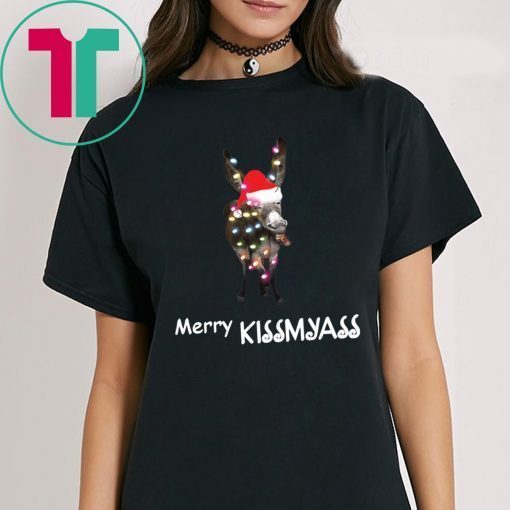 Donkey Merry Kissmyass Christmas Shirt