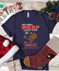 First annual WKRP turkey drop with Les Nessman T-Shirt