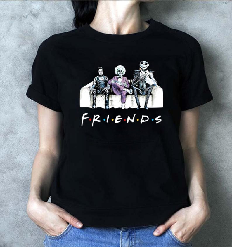 Friends tv show Beetlejuice Edward Scissorhands Jack Skellington Shirt