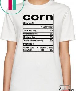 Funny Corn Nutrition Facts Thanksgiving Matching T-Shirt