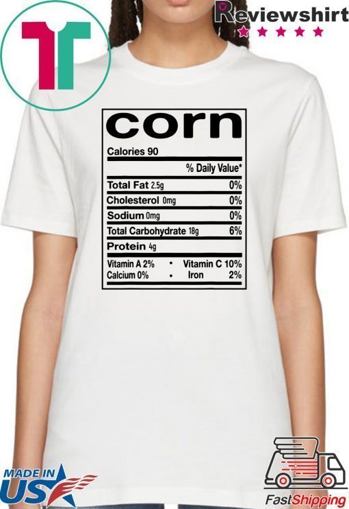 Funny Corn Nutrition Facts Thanksgiving Matching T-Shirt