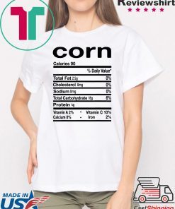 Funny Corn Nutrition Thanksgiving Costume T-Shirt