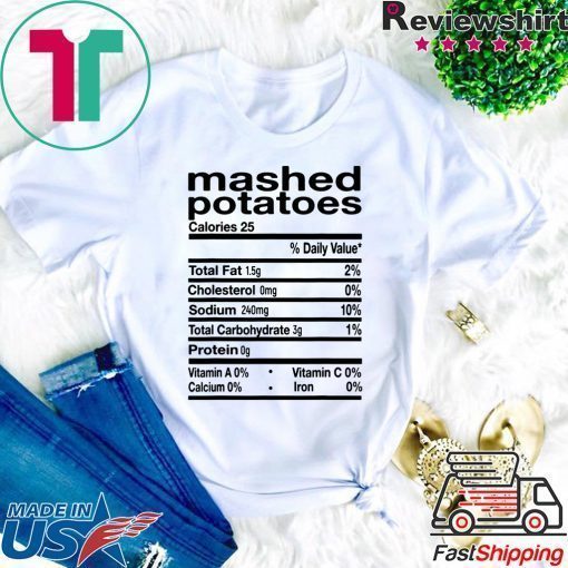 Mashed Potato Nutrition Thanksgiving Costume Tee Shirt