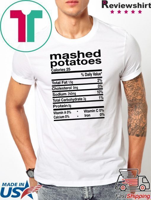 Mashed Potato Nutrition Thanksgiving Costume Tee Shirt