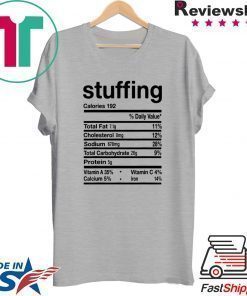 Funny Stuffing Nutrition Thanksgiving Costume Gift T-Shirt