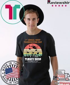 Funny Turkey TeeThanksgiving Wkrp-Turkey-Drop T-Shirt