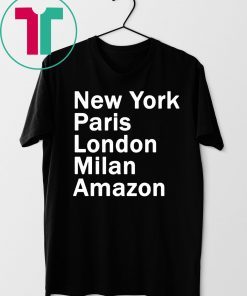 HEIDI KLUM – NEW YORK PARIS LONDON MILAN AMAZON BLACK SHIRT