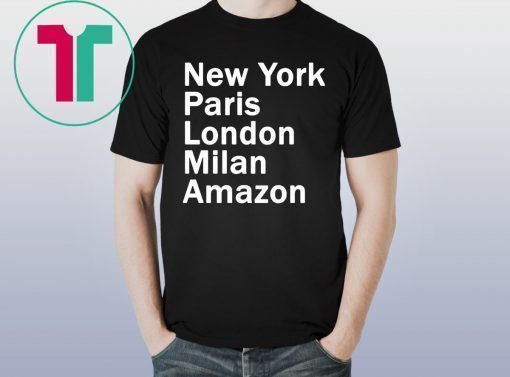 HEIDI KLUM - NEW YORK PARIS LONDON MILAN AMAZON BLACK SHIRT