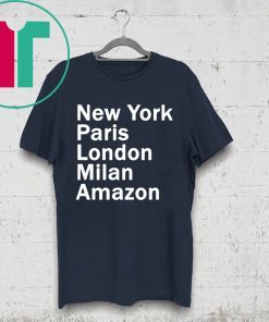 HEIDI KLUM - NEW YORK PARIS LONDON MILAN AMAZON BLACK SHIRT