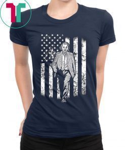 Joker walking on American Flag Shirt