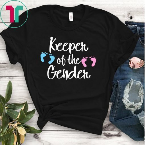 Keeper of Gender reveal party idea baby announcement shirt