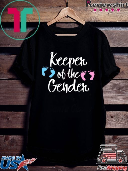 Keeper of Gender reveal party idea baby announcement shirt