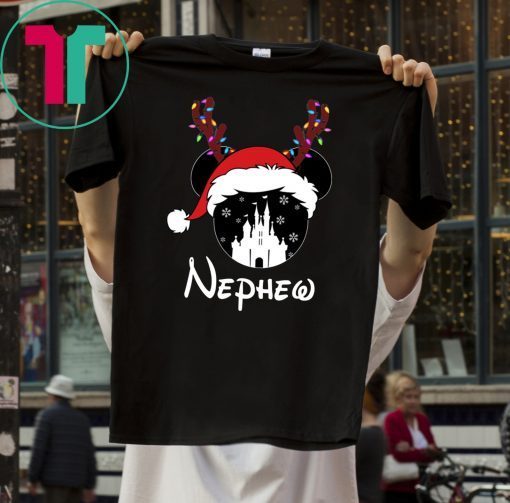 Reindeer Mickey Nephew Disney Castle Family Christmas Shirt