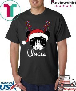 Reindeer Mickey Uncle Disney Castle Family Christmas Shirt