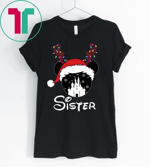 Reindeer Minnie Sister Disney Castle Family Christmas Shirt