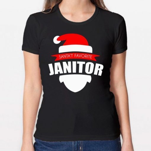 Santa’s Favorite Janitor Funny Christmas Shirt