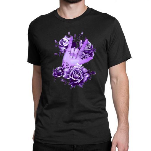 Sign language rose purple Shirt