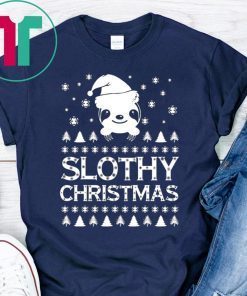 Slothy Christmas Ugly Tee Shirt