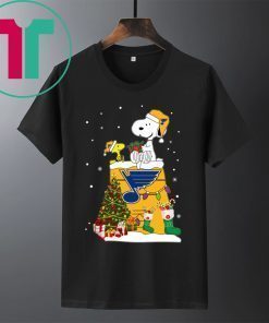 St Louis Blues Snoopy Woodstock Christmas Shirt