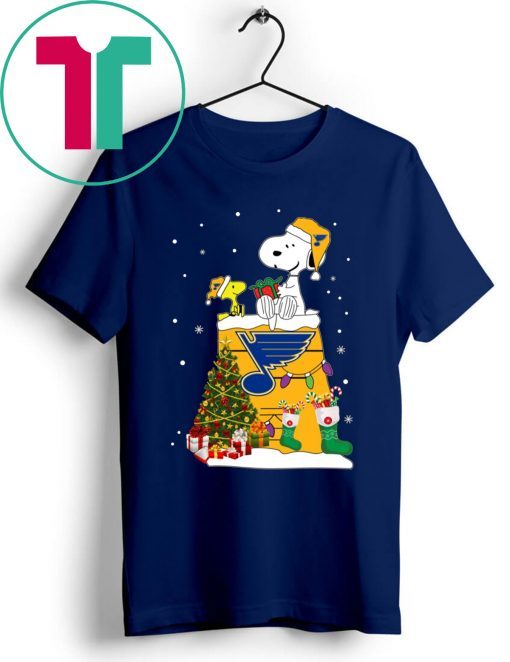 St Louis Blues Snoopy Woodstock Christmas Shirt
