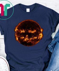 Sun 'smiles' like a Halloween pumpkin in NASA Shirt