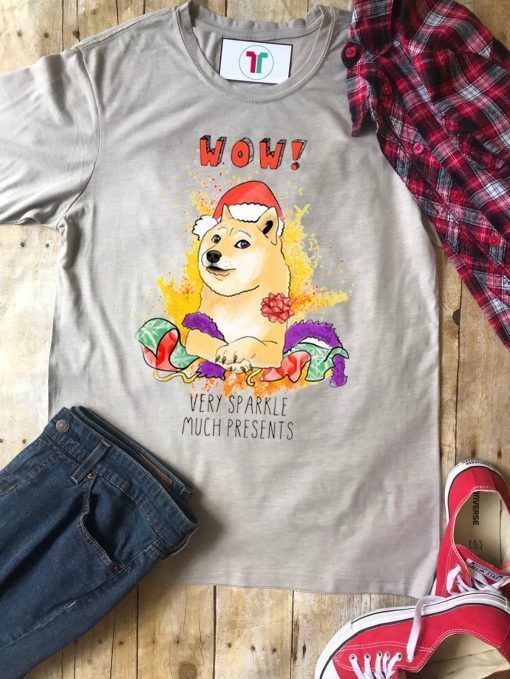 Very Sparkle Much Presents Doge Christmas T-Shirt